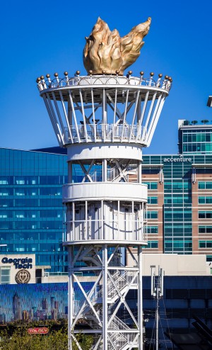 Olympic Tower   Torch in Midtown Atlanta GA 9596